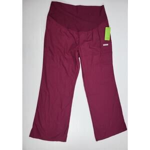 NWT Cherokee Womens Large‎ Nurse Scrubs Flexibles Maternity Pants 2092 WNEB Red